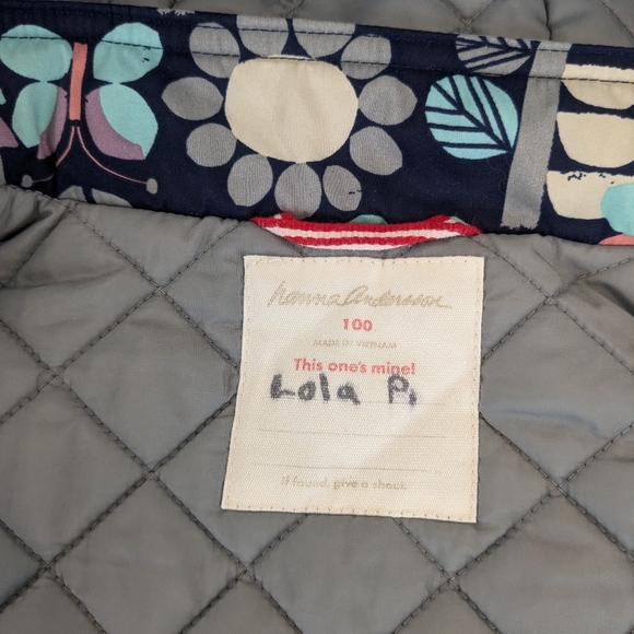 ⭐ Hanna Andersson floral winter coat size 110 / 4 - Picture 11 of 13